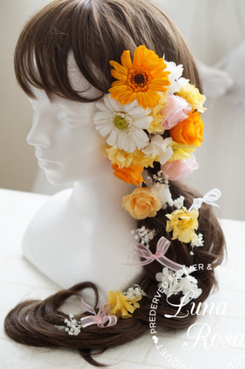 お花たっぷりで華やか＆可愛い♡ラプンツェルのようなヘアスタイルにぴったりなヘッドパーツセットが人気です